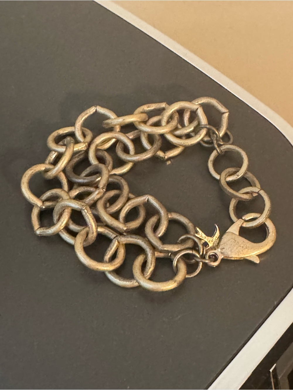 Gold-Tone Double Link Chain Bracelet